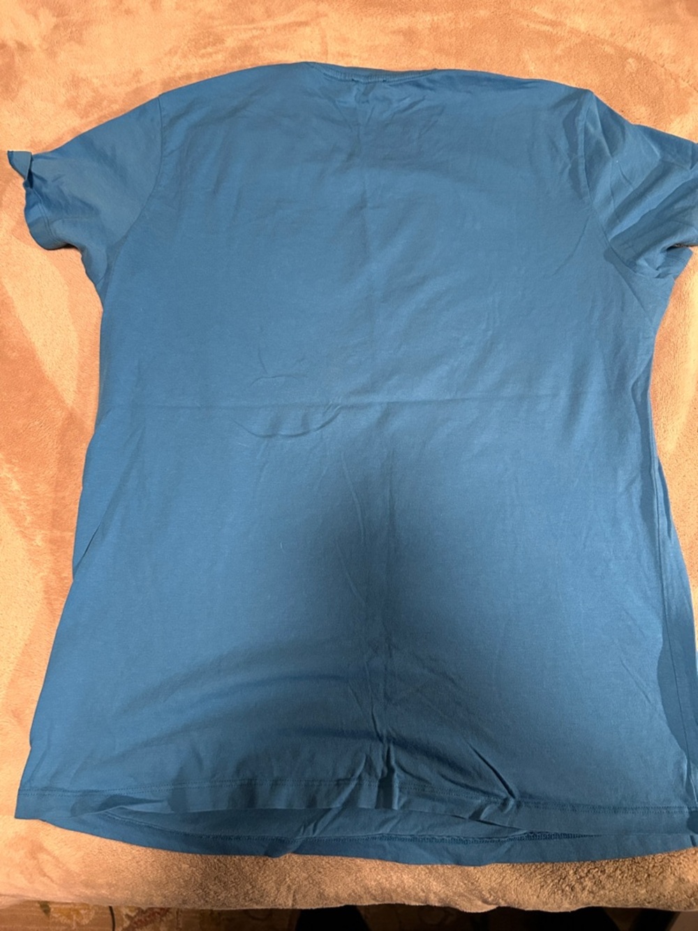 Diesel Turquoise Graphic Tee with Dark Navy Emblem - Picture 4 of 4